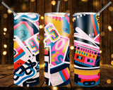 New! Designs 20 Oz Tumblers 80's 90's 490