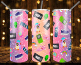 New! Designs 20 Oz Tumblers 80's 90's 490