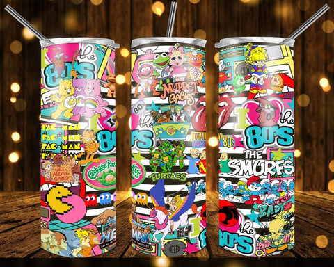 New! Designs 20 Oz Tumblers80s and 90s 550