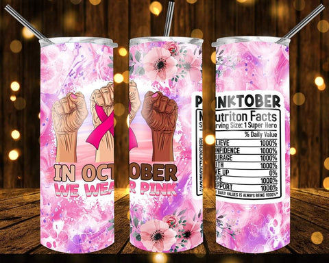 New! Designs 20 Oz Tumblers October Pink 596