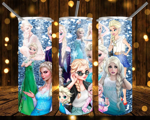 New! Designs 20 Oz Tumblers Princesses Pattern 608