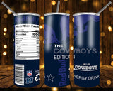 New! Designs 20 Oz Tumblers Energy Drink Football 645