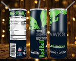 New! Designs 20 Oz Tumblers Energy Drink Football 645