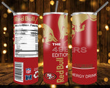 New! Designs 20 Oz Tumblers Energy Drink Football 645