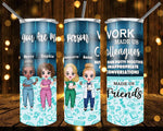 New! Designs 20 Oz Tumblers Best friends work 755