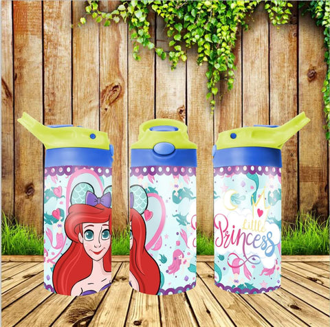 New! Designs 12 Oz Tumbler Flip Top Little Princess 19