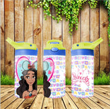 New! Designs 12 Oz Tumbler Flip Top Little Princess 19