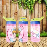 New! Designs 12 Oz Tumbler Flip Top Little Princess 19