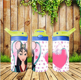 New! Designs 12 Oz Tumbler Flip Top Little Princess 19