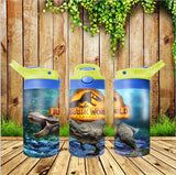 New! Designs 12 Oz Tumbler Flip Top Jurassic Parck 17